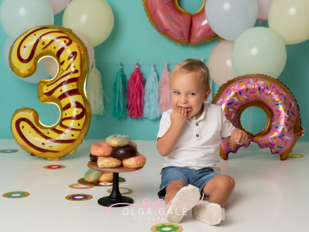 Sesion de cumpleaños con donuts
