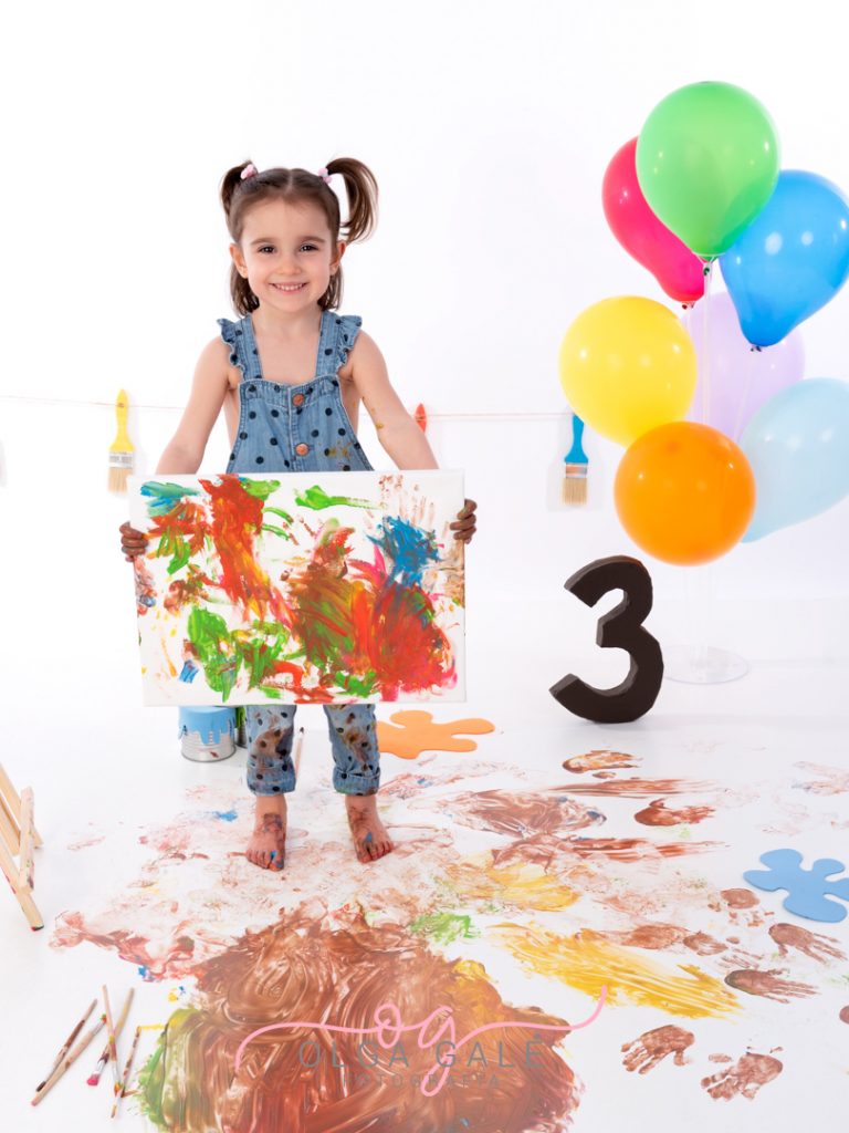 Sesion Smash Paint para celebrar el tercer cumpleaños