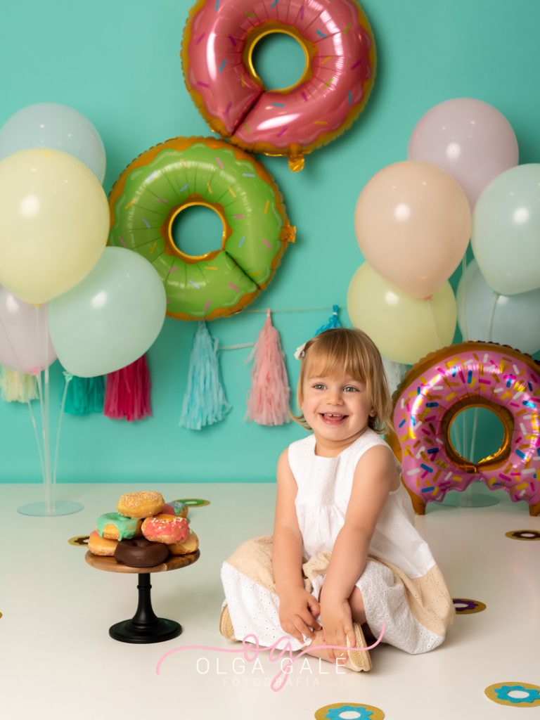 sesion de cumpleaños con donuts